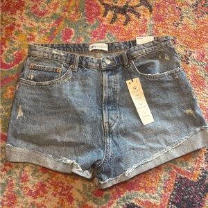 Zara Women's Classic Blue Jean Shorts
